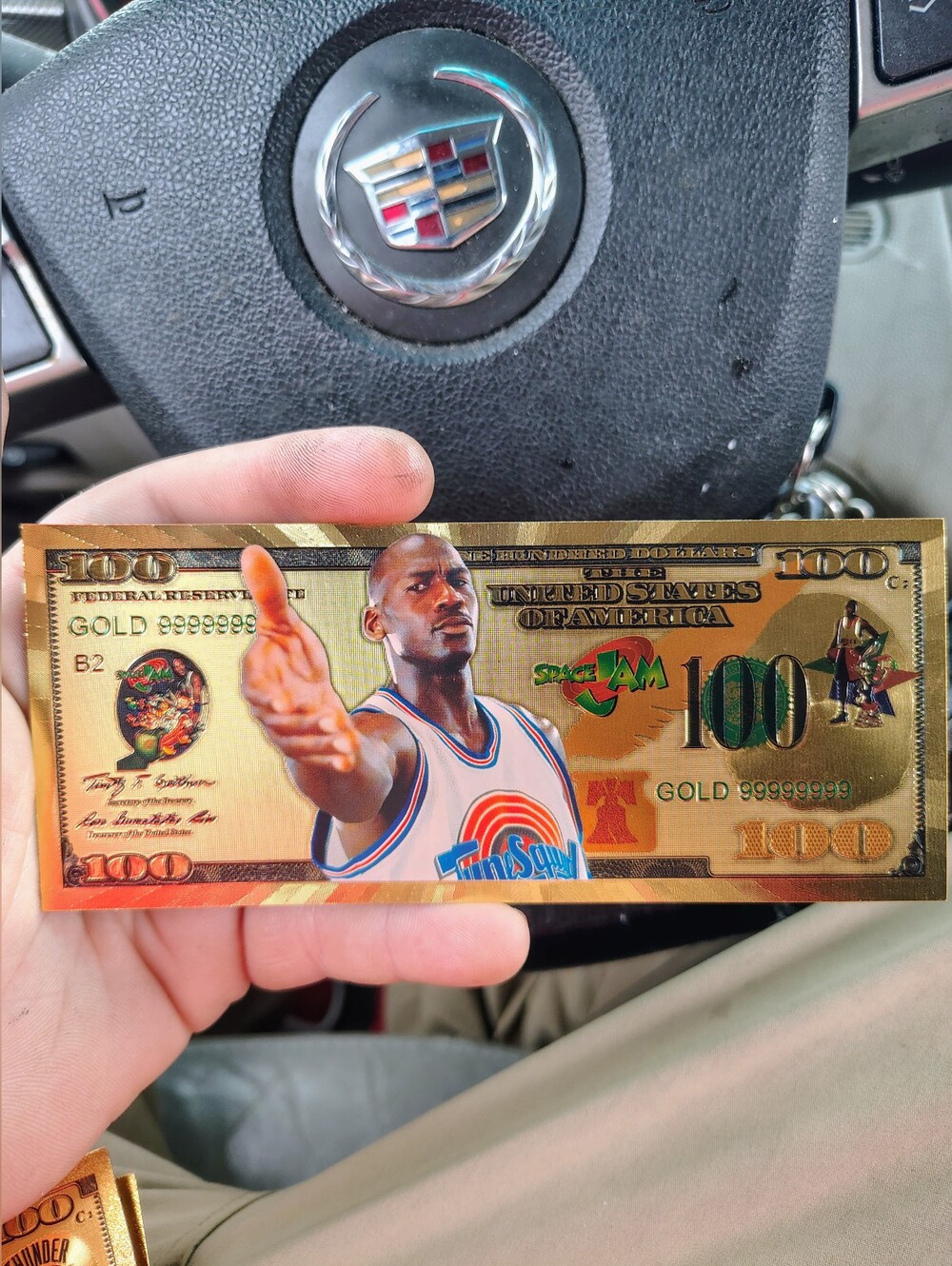 Micheal Jordan Space Jam Collectable Gold Note!